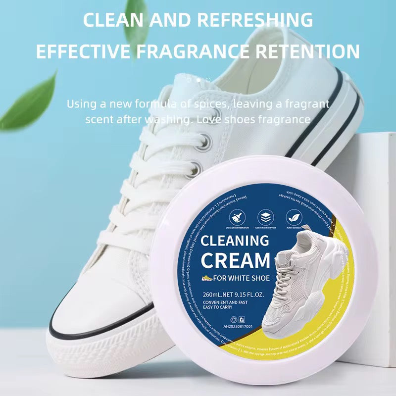 Crème Nettoyante pour Chaussures – Redonnez vie à vos baskets blanches