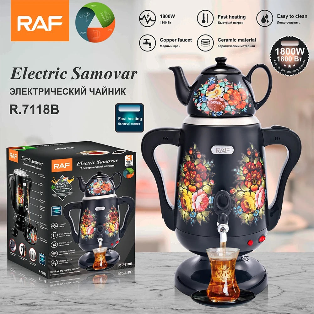 Théière électrique Samovar automatique en acier inoxydable de 3,5 L avec contrôle de la température bouilloire turque russe