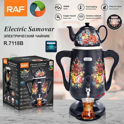 Théière électrique Samovar automatique en acier inoxydable de 3,5 L avec contrôle de la température bouilloire turque russe
