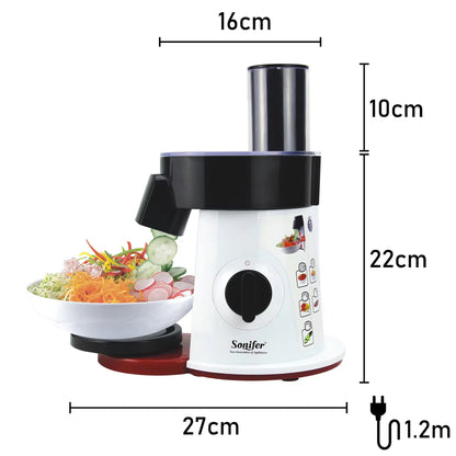 🥕 Coupe-légumes électrique 5 en 1 – Rapide, pratique et sans effort !