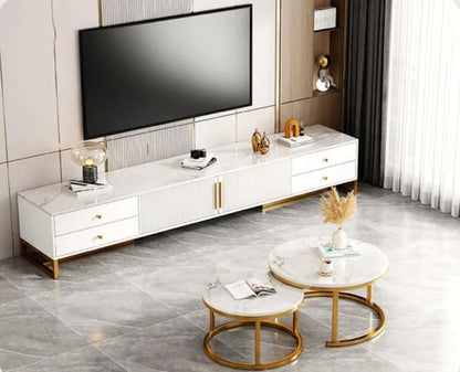 Ensemble meuble Télévision avec duo table basse
