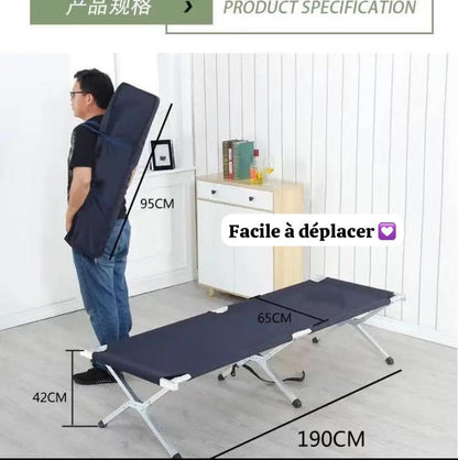 Lit de camping pliable portable