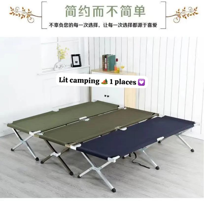 Lit de camping pliable portable