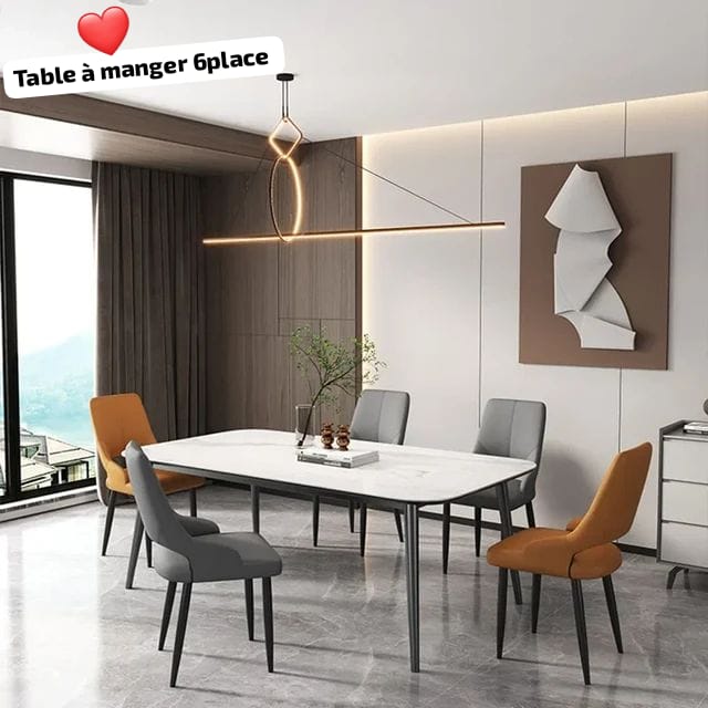 Table à manger VIP avec 6 chaises