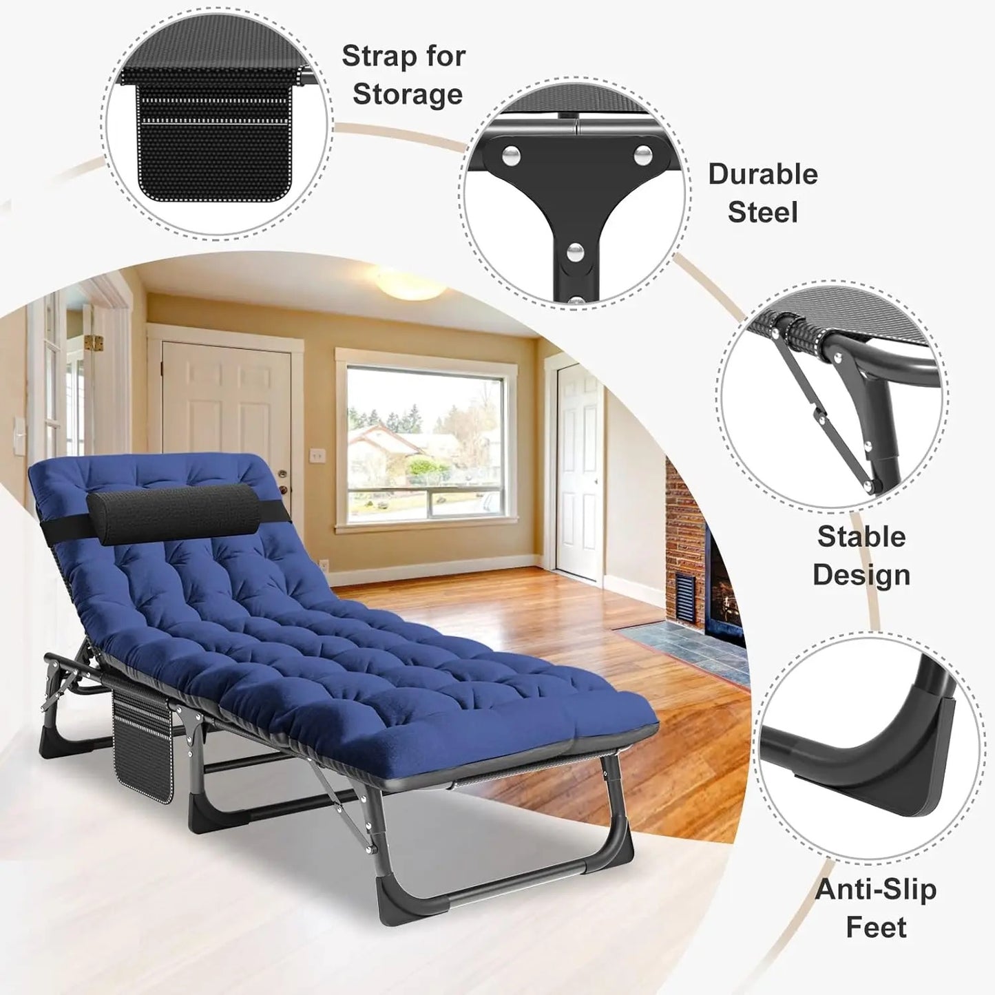 Lit de camping pliable 3-en-1 VIP